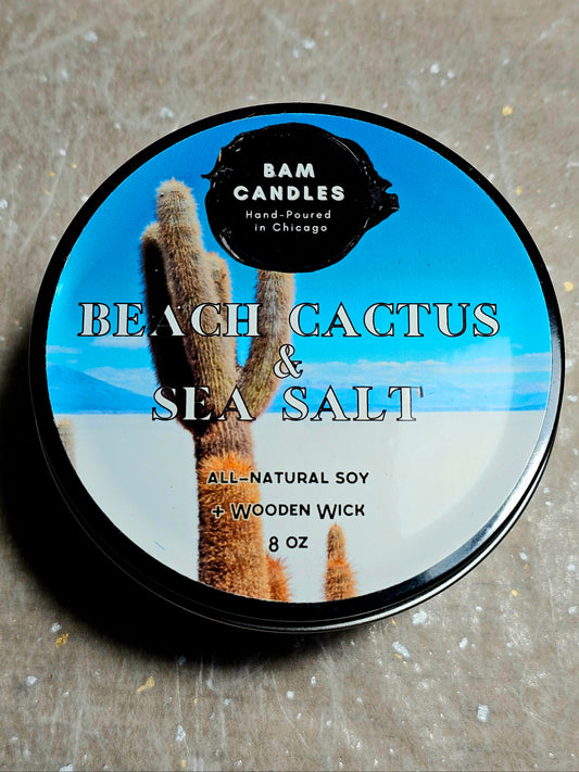 "BEACH CACTUS & SEA SALT"- *BAM* SOY CANDLE