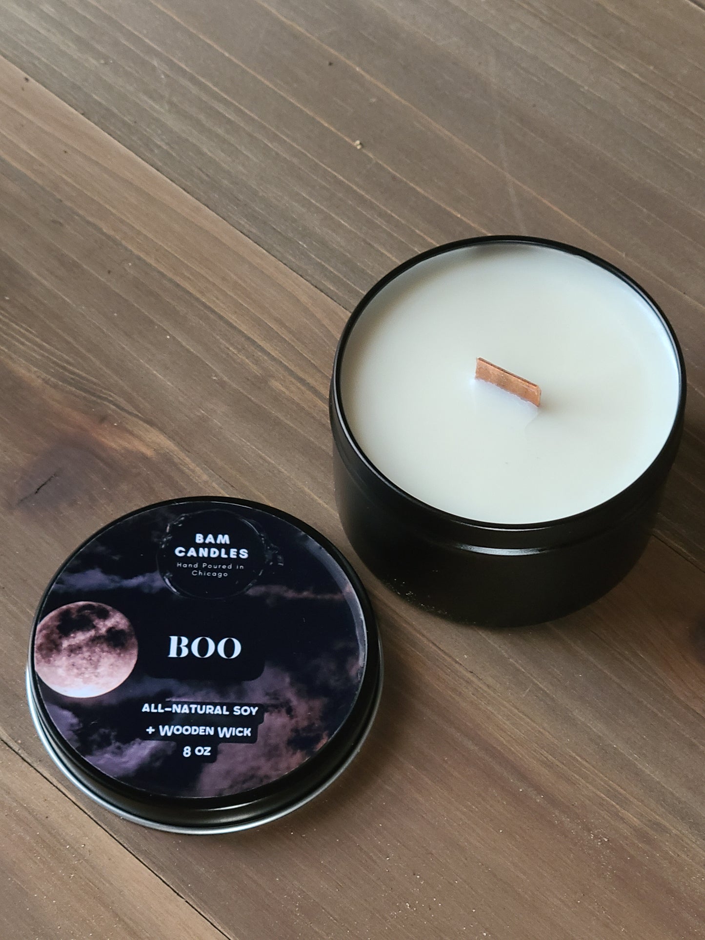 "BOO" *BAM* Halloween Candle