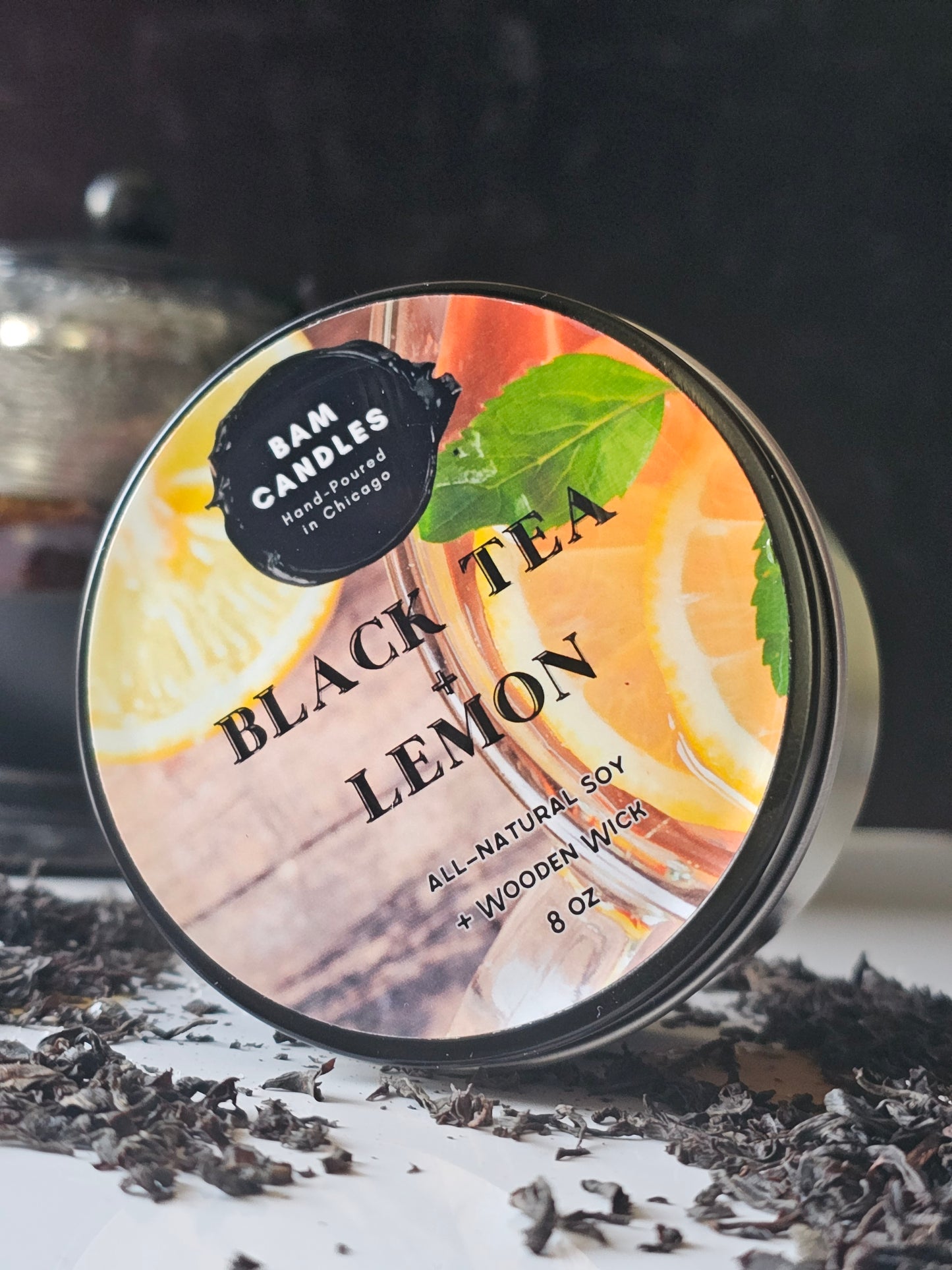 "BLACK TEA + LEMON" *BAM* SOY CANDLE