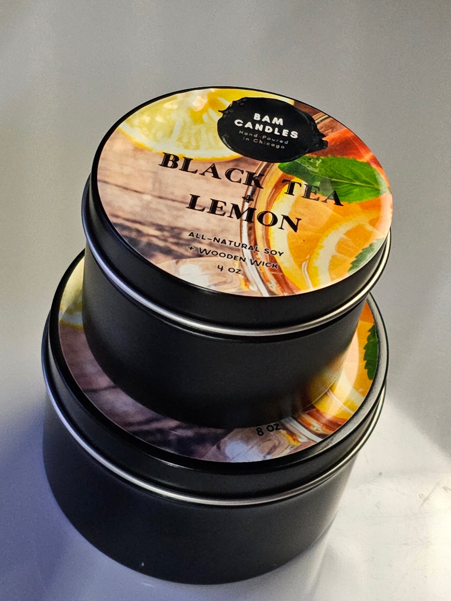 "BLACK TEA + LEMON" *BAM* SOY CANDLE