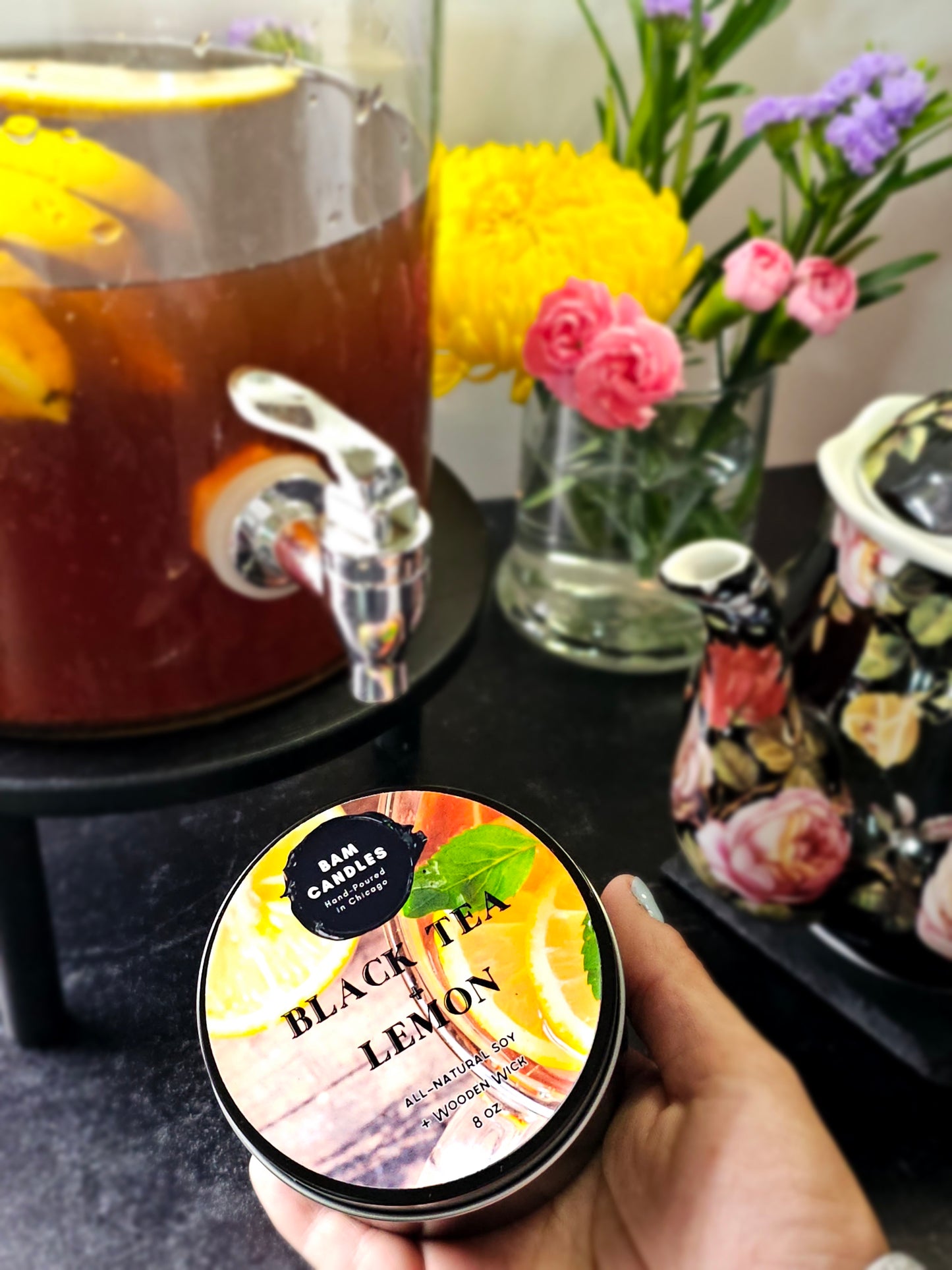 "BLACK TEA + LEMON" *BAM* SOY CANDLE