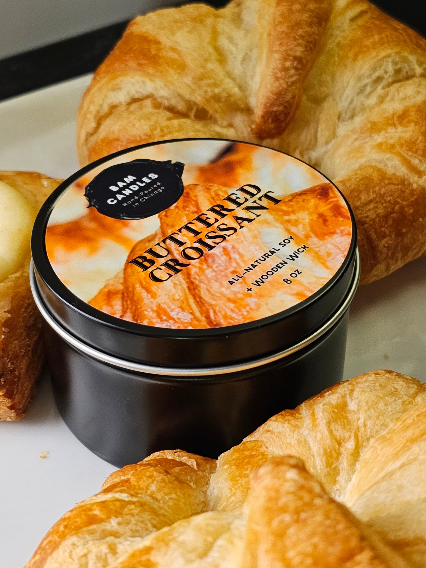 "BUTTERED CROISSANT" *BAM* SOY CANDLE