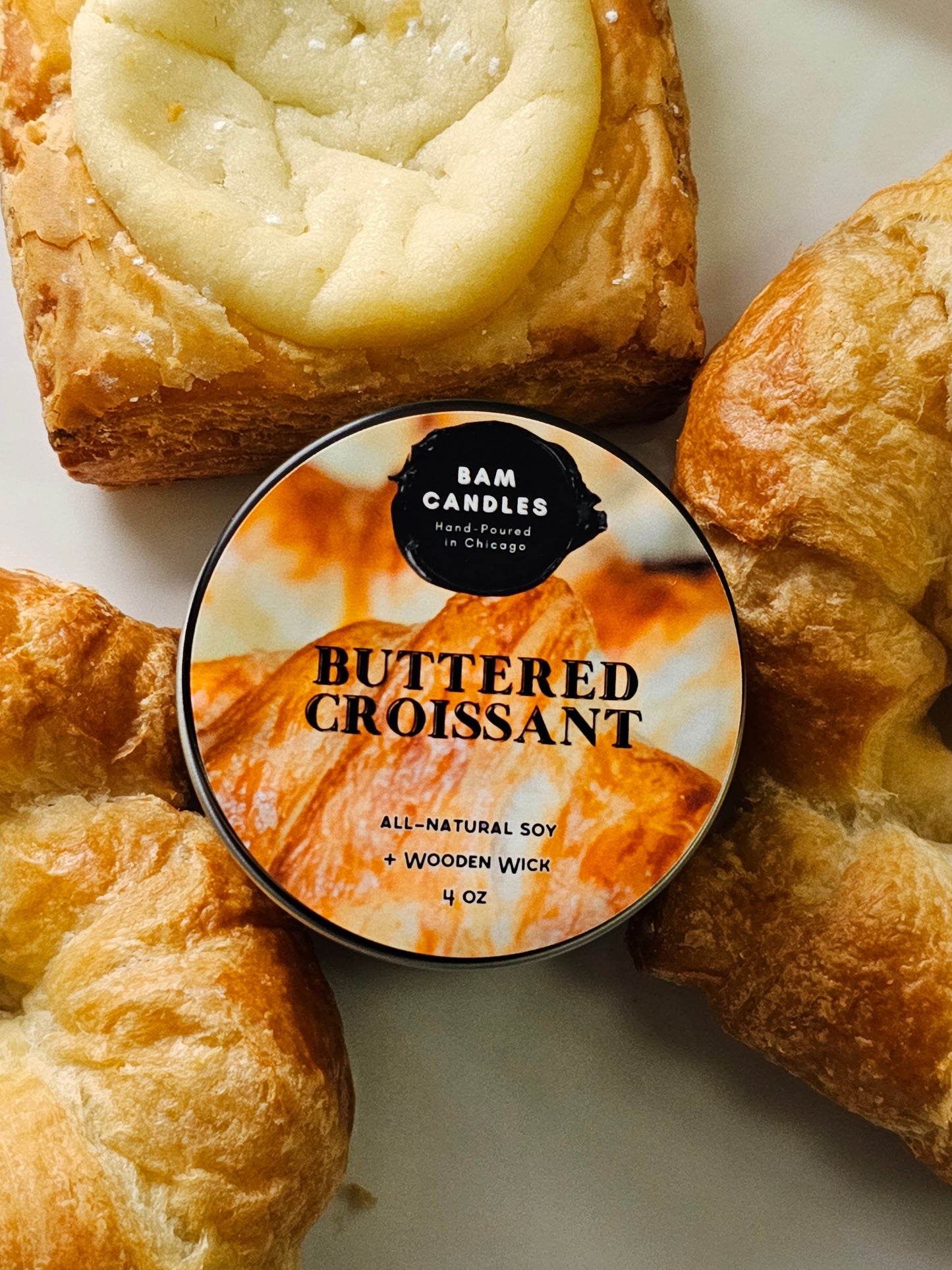 "BUTTERED CROISSANT" *BAM* SOY CANDLE